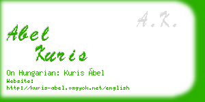 abel kuris business card