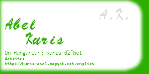 abel kuris business card